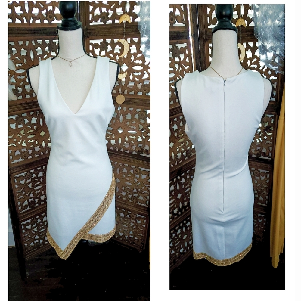 Stunning white and gold studded Dress